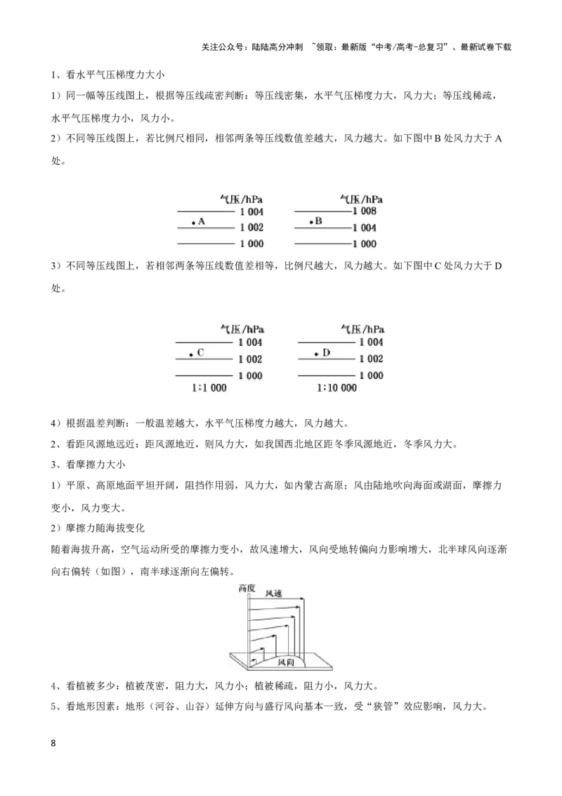 《专题04冷热不均引起大气运动-2024年高考地理一轮复习知识清单_07-地理-高考总复习_一轮复习_2024年_2024年高考地理一轮复习知识清单》第8页预览