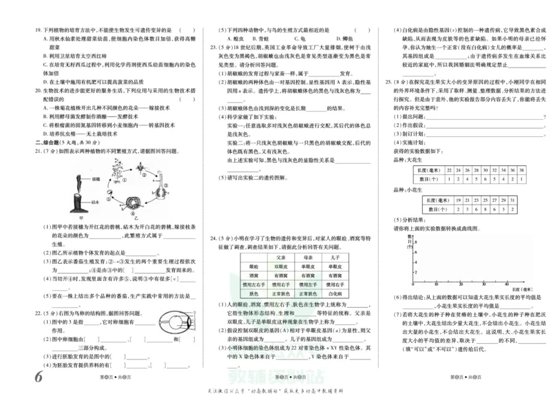 《金状元·提优好卷八年级下册生物人教版山西专用_初中全科目同步习题+精品试卷（7-9年级）(1)_25秋初中生物《同步习题+精品试卷》_初中生物试卷（人教版）_《提优好卷》》第7页预览