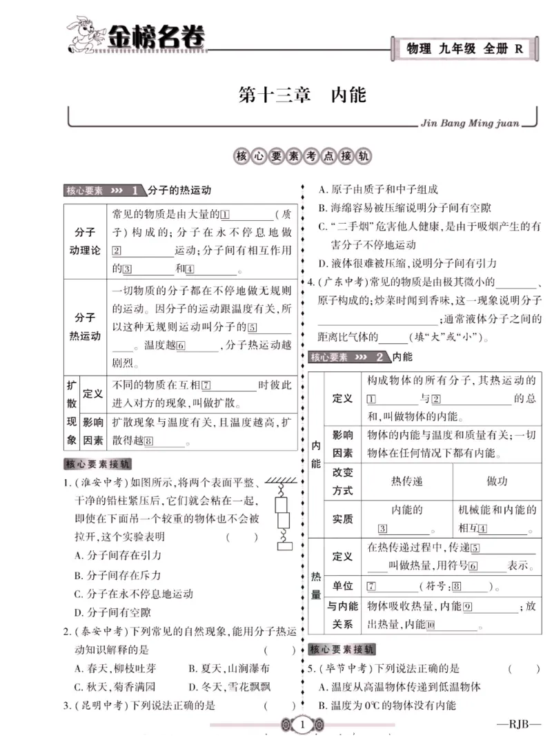 《金榜名卷九年级全册物理人教版_初中全科目同步习题+精品试卷（7-9年级）(1)_25秋初中物理《同步习题+精品试卷》_初中物理试卷人教版_《金榜名卷》》第3页预览
