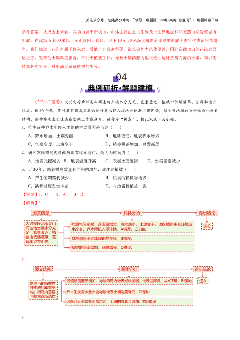 《专题06自然地理环境的整体性与差异性（讲义）（教师版）_07-地理-高考总复习_二轮复习_2025年_2025年高考地理二轮复习课件+讲义+练习（新高考通用）》第5页预览