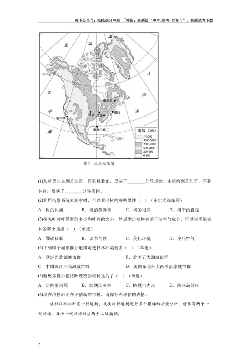 《2024年上海市高考地理真题（网络回忆版）1题原题及变式题_07-地理-高考总复习_专项复习_2024年_2024年地理真题变式题》第2页预览
