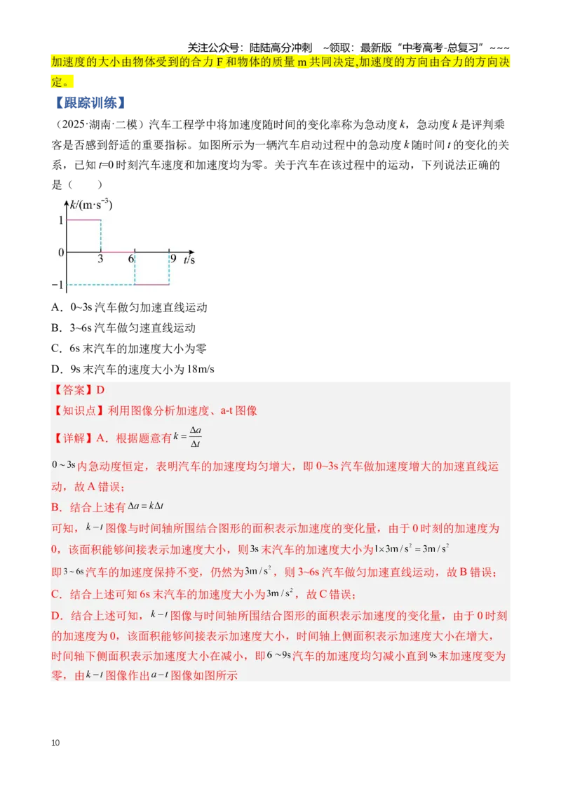 《专题01匀变速直线运动及其规律（知识清单）（全国通用）（解析版）_04-物理-高考总复习_一轮复习_2026年-物理高考一轮复习_2026年高考物理一轮复习讲义+练习+课件（新教材新高考）-G55》第10页预览