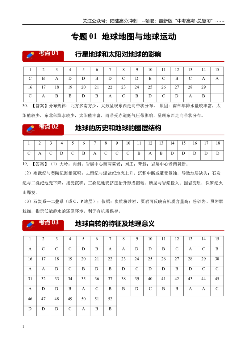 《专题01地球地图与地球运动（5大考点）（答案版）_07-地理-高考总复习_专项复习_2026年-地理高考专项复习_2026年高考地理二模试题分类汇编（新高考专用）-G288_2026版》第1页预览