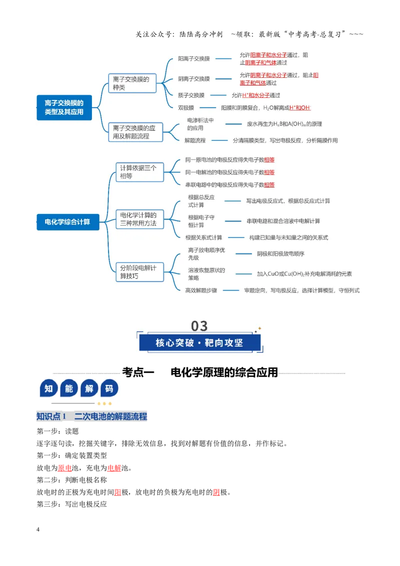 《第04讲电化学原理的综合应用（复习讲义）（全国通用）（教师版）_05-化学-高考总复习_一轮复习_2026年-化学高考一轮复习_2026年高考化学一轮复习讲义+练习+课件（新教材新高考）-G55》第4页预览