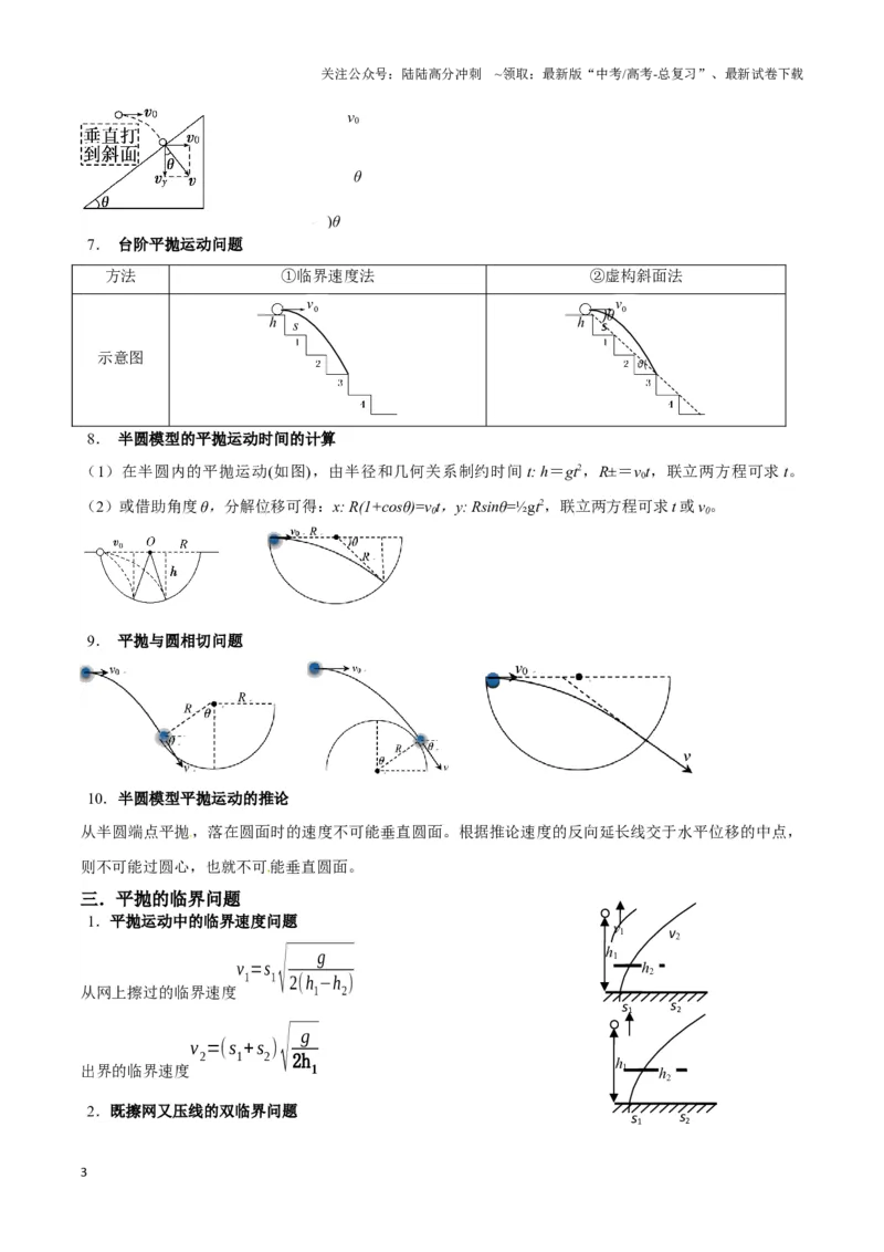 《专题05抛体模型的运动学问题与功能动量（原卷版）_04-物理-高考总复习_二轮复习_2024年_2024年高考物理二轮复习热点模型与方法备战高考_资料》第3页预览