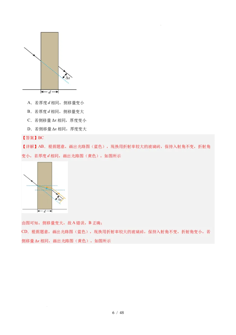 《专题14光学（3年汇编）（全国通用）（解析版）_小初高学习资料合集（每天更新）_高考物理真题（2024-2026）分类汇编》第6页预览