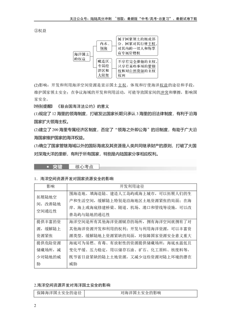 《2024年高考地理一轮复习（新人教版）第4部分　第2章　课时73　海洋空间资源开发与国家安全_07-地理-高考总复习_一轮复习_2024年_2024高考地理大一轮复习课件讲义新人教版知识总结_教师版》第2页预览