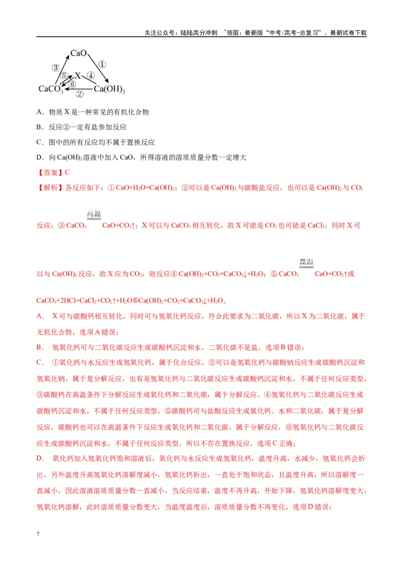 《第04讲物质的组成、性质及分类（特训）-（解析版）_05-化学-高考总复习_一轮复习_2024年_2024年高考化学大一轮复习卓越讲义_资料》第7页预览