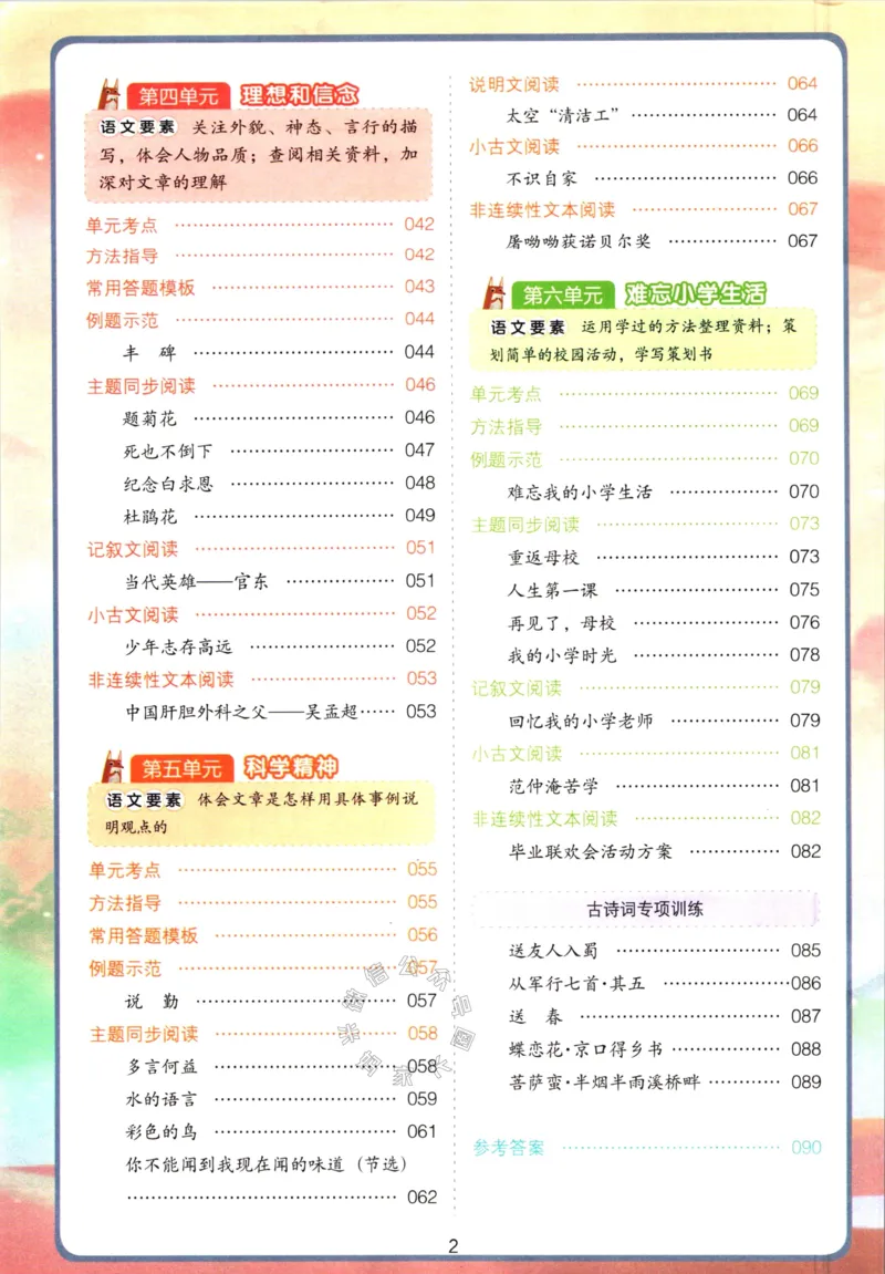 《018.开心教育阅读理解与答题模板六年级下册（有答案）_小学1-6年级全科全套_1-6年级全科下册_六年级_其他补充资料_语文资料》第3页预览