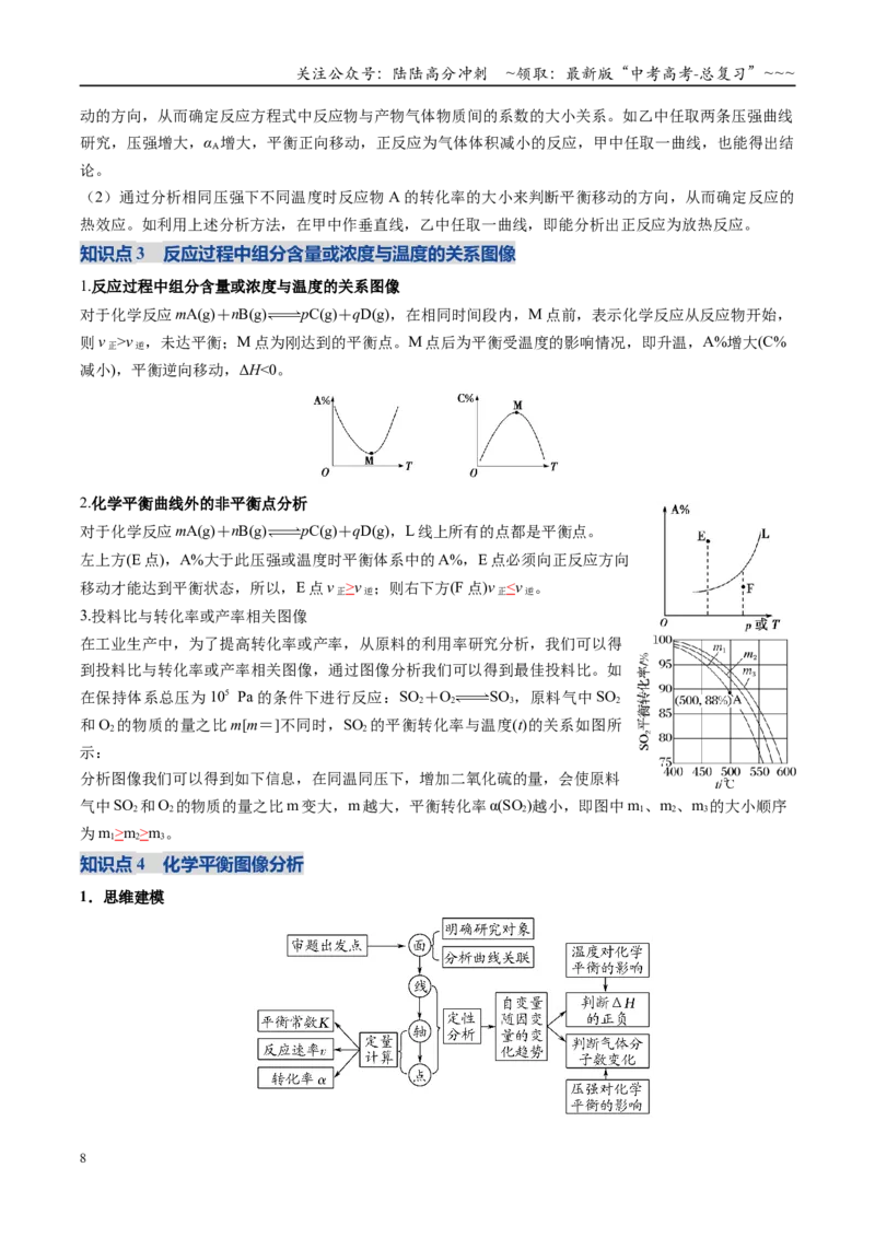 《第05讲化学反应速率与化学平衡图像（复习讲义）（安徽专用）（教师版）_05-化学-高考总复习_一轮复习_2026年-化学高考一轮复习_2026年高考化学一轮课件+讲义+练习（安徽专用）-G326》第8页预览