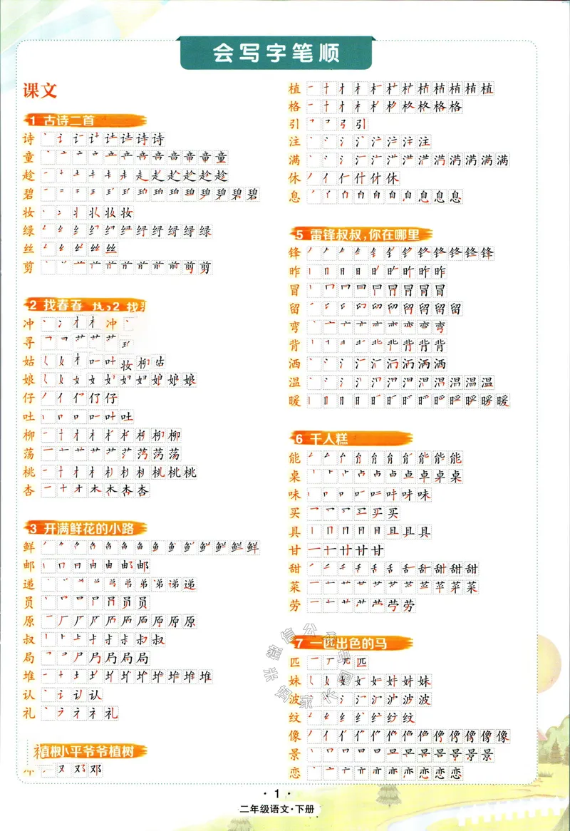 《018.语文状元笔记二年级下册公众号：米妈家长圈_小学1-6年级全科全套_1-6年级全科下册_二年级_其他补充资料_语文资料》第3页预览