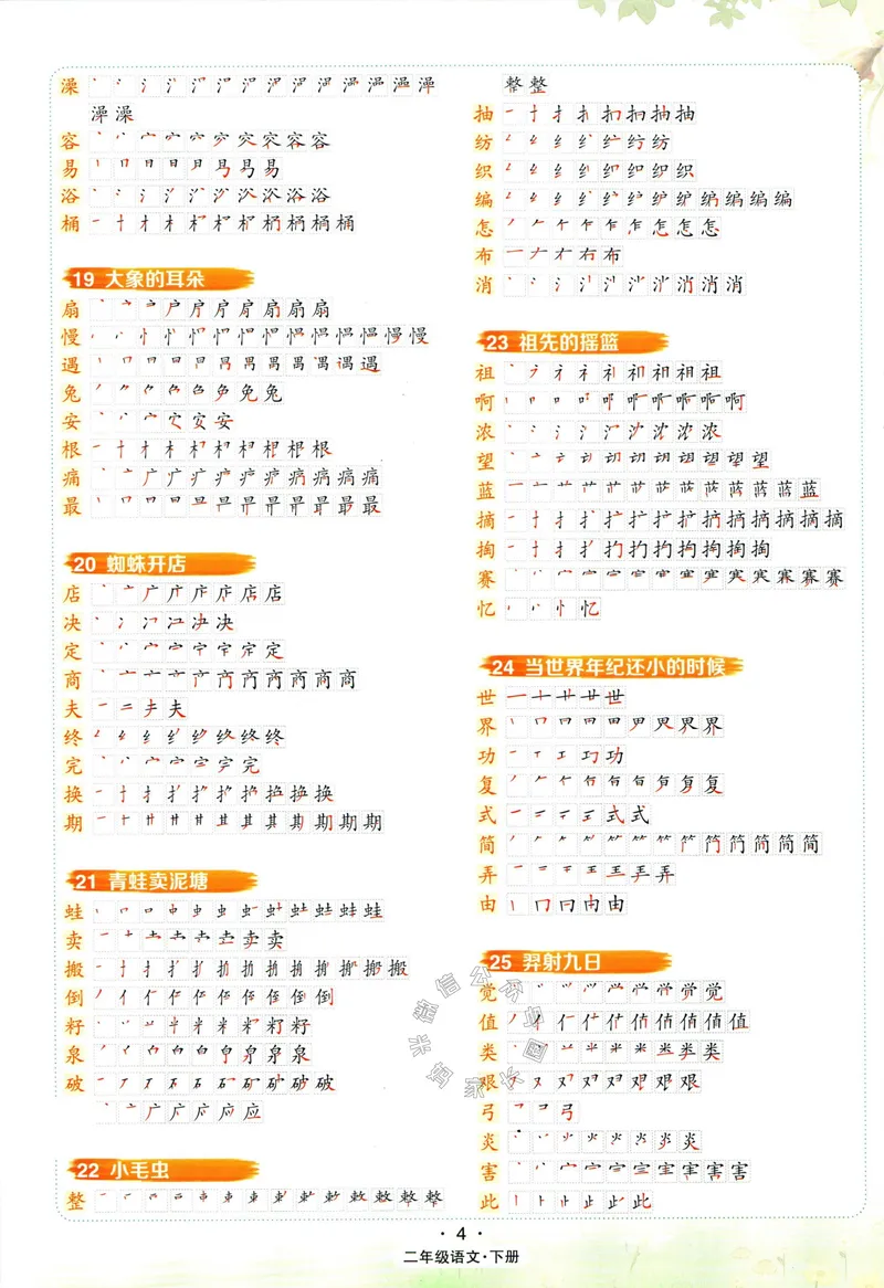 《018.语文状元笔记二年级下册公众号：米妈家长圈_小学1-6年级全科全套_1-6年级全科下册_二年级_其他补充资料_语文资料》第6页预览