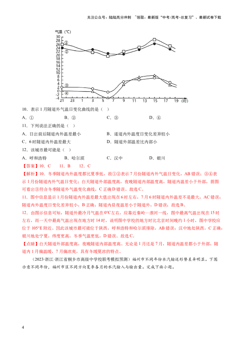 《专题03大气的运动（测试）（解析版）_07-地理-高考总复习_一轮复习_2024年_2024年高考地理一轮复习讲练测（课件+讲义+练习）（新高考）_专题测试》第4页预览