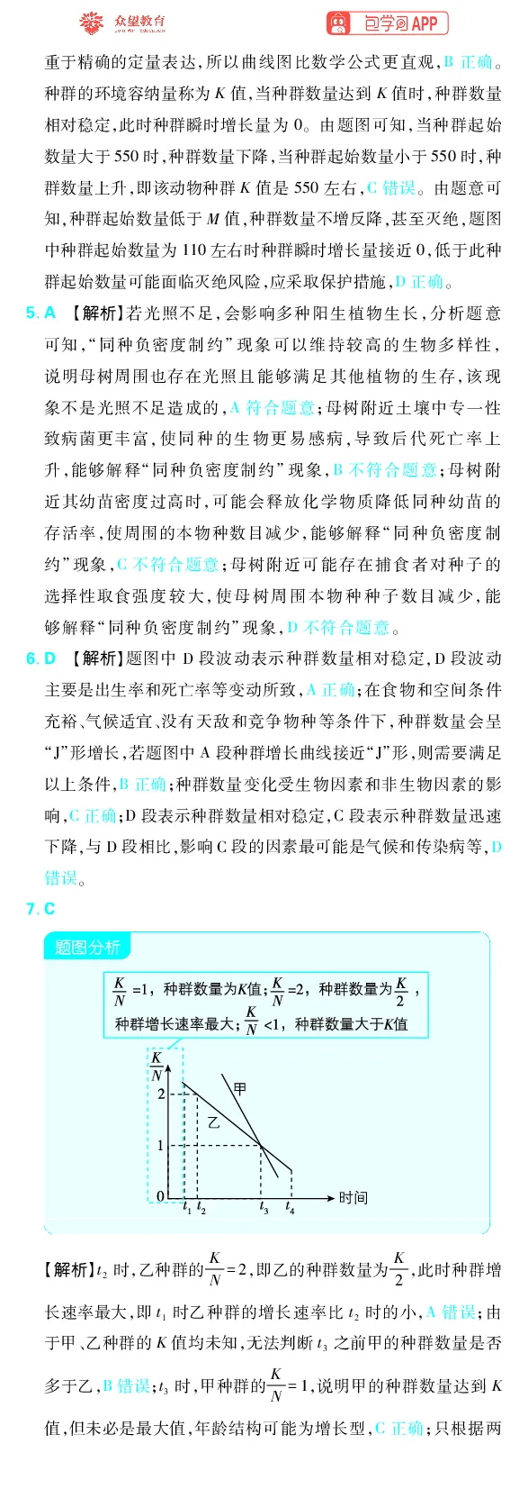 《专题9_小初高学习资料合集（每天更新）_2027版《高考上分攻略》数学+物理+生物+化学_2027版高中《必刷题》上分攻略（生物）_生物答案》第4页预览
