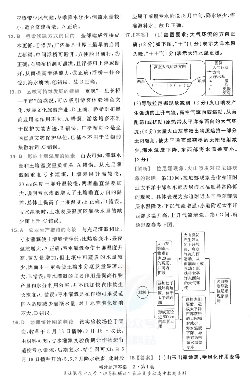 《金考卷优秀模拟试卷汇编45套福建新高地理考解析册_12.2026年4月全国各地高考模拟卷_2026天星金考卷·优秀模拟试卷汇编45套_2023版》第4页预览