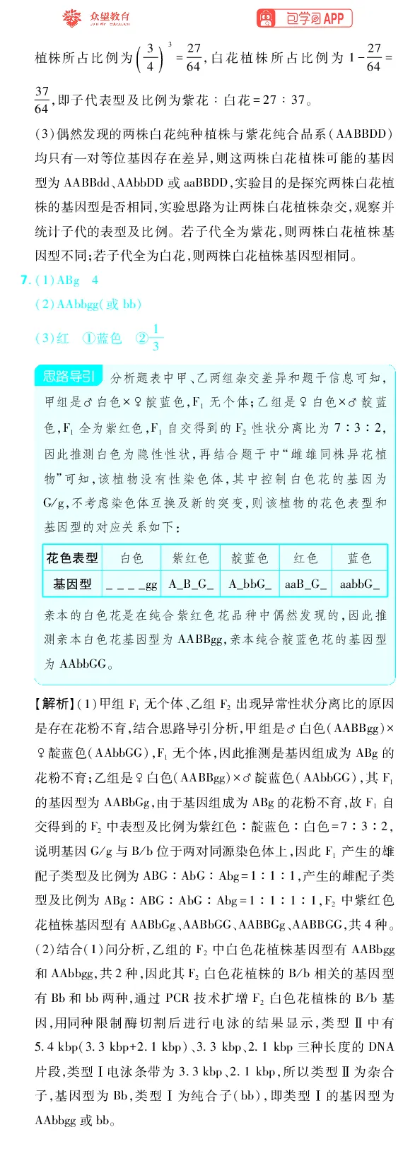 《专题4_小初高学习资料合集（每天更新）_2027版《高考上分攻略》数学+物理+生物+化学_2027版高中《必刷题》上分攻略（生物）_生物答案》第3页预览