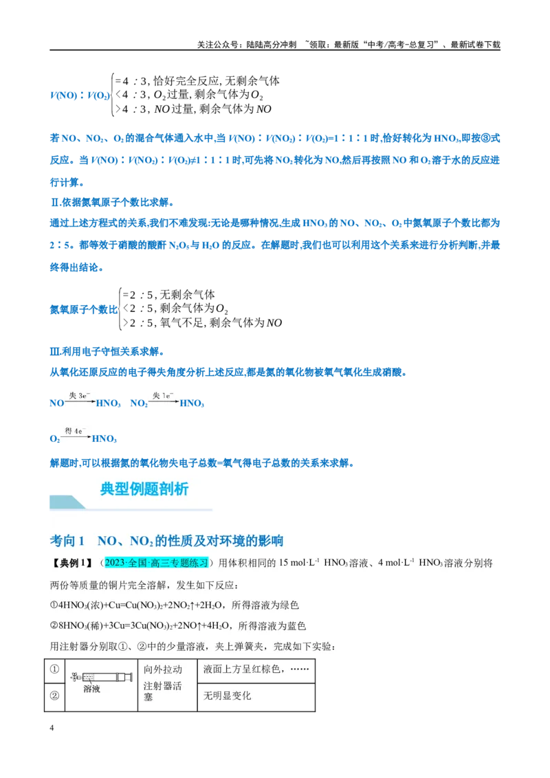 《第14讲氮及其化合物（讲义）-（解析版）_05-化学-高考总复习_一轮复习_2024年_2024年高考化学大一轮复习卓越讲义_资料》第4页预览