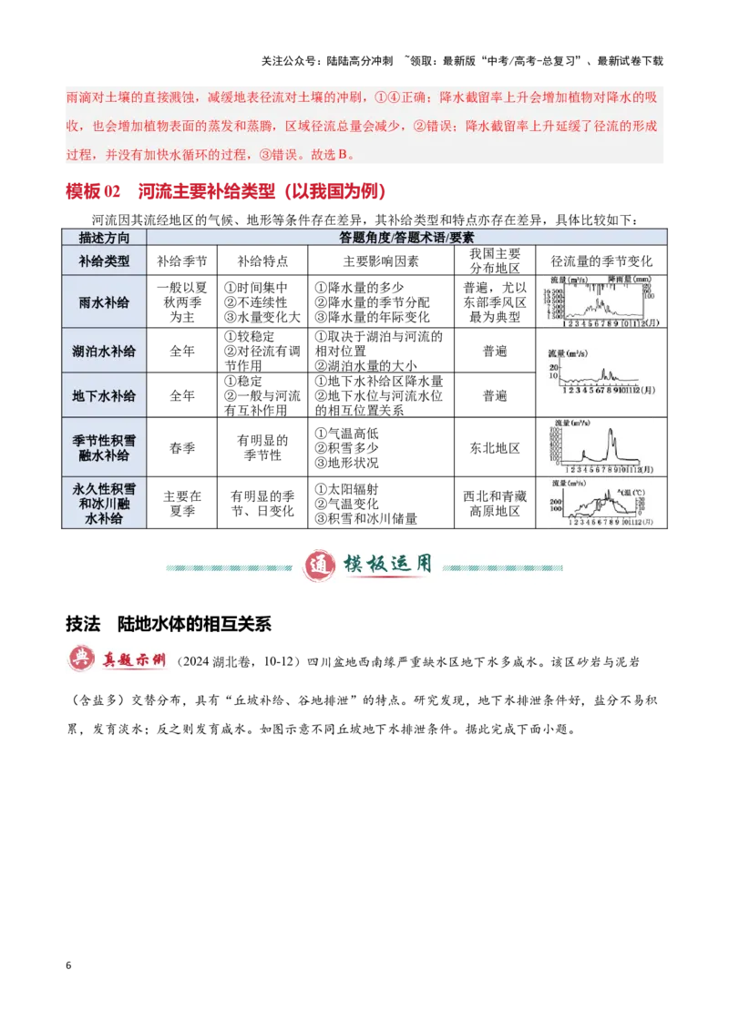 《专题02地球上的水（答题模板）-（解析版）_07-地理-高考总复习_专项复习_2025年_2025年高考地理答题技巧与答题模板（全国通用）》第6页预览