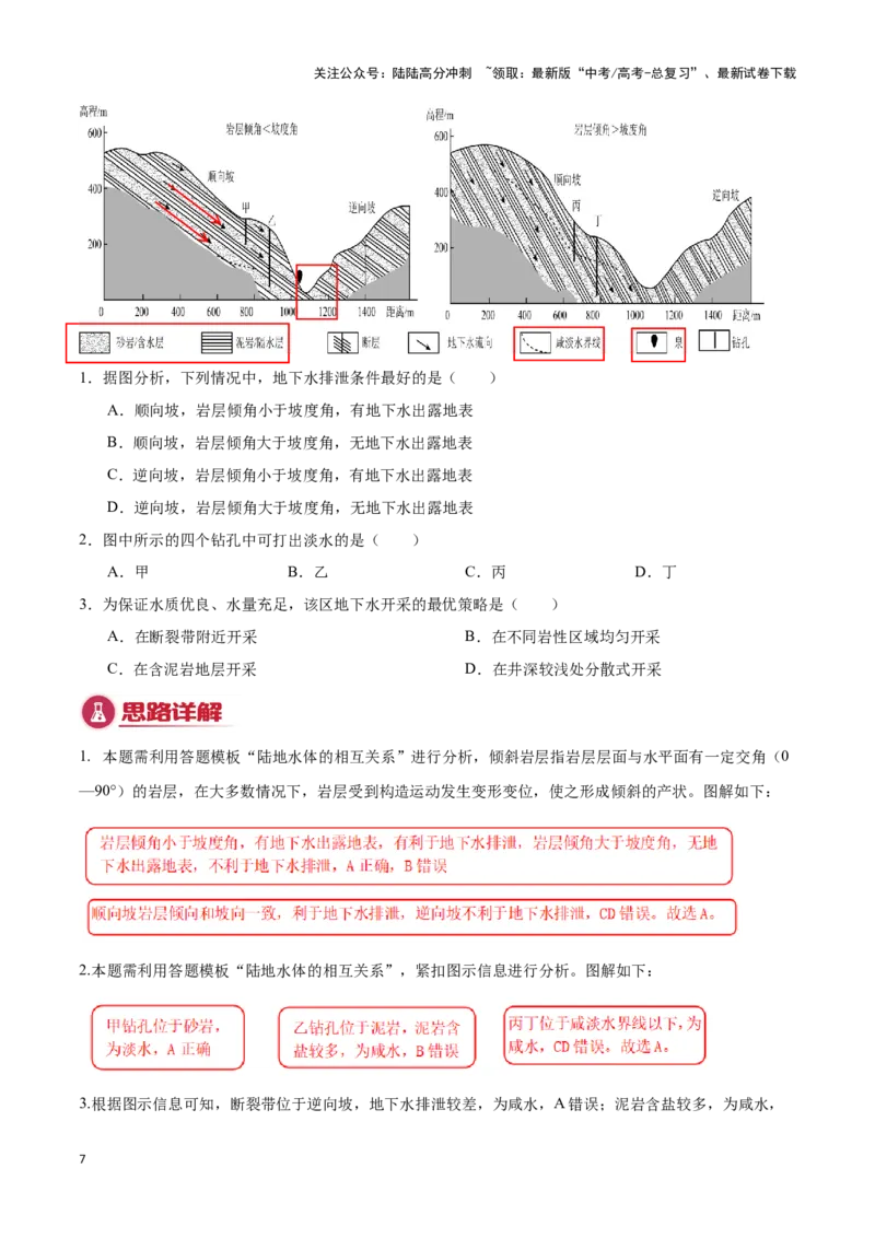 《专题02地球上的水（答题模板）-（解析版）_07-地理-高考总复习_专项复习_2025年_2025年高考地理答题技巧与答题模板（全国通用）》第7页预览
