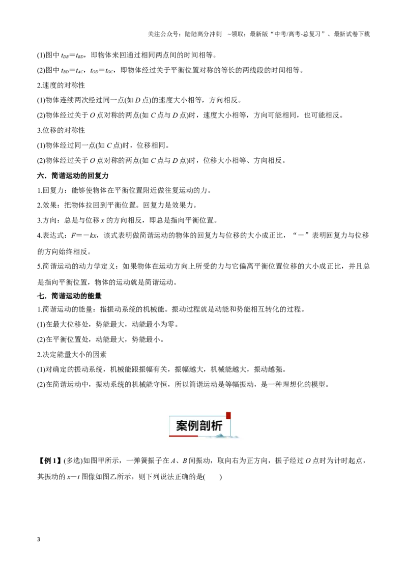 《专题05简谐运动实例（一）弹簧振子模型（教师版）_04-物理-高考总复习_专项复习_2025年_2025年高中高考物理模型与方法_资料_3高中（全册）_选择性必修第一册》第3页预览