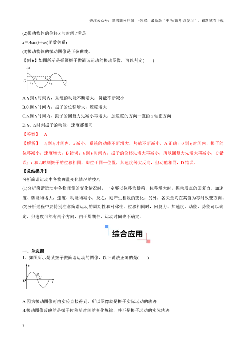 《专题05简谐运动实例（一）弹簧振子模型（教师版）_04-物理-高考总复习_专项复习_2025年_2025年高中高考物理模型与方法_资料_3高中（全册）_选择性必修第一册》第7页预览