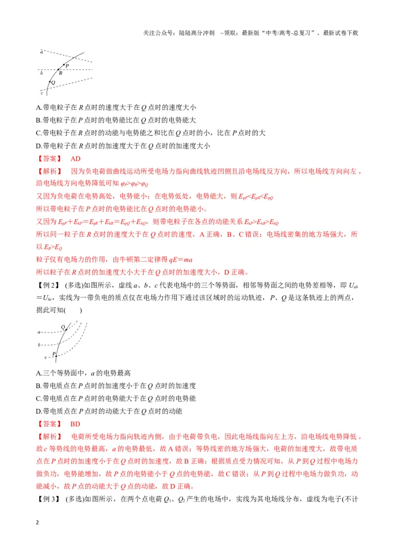 《专题04点线面迹模型（教师版）_04-物理-高考总复习_专项复习_2025年_2025年高中高考物理模型与方法_资料_3高中（全册）_必修第三册》第2页预览