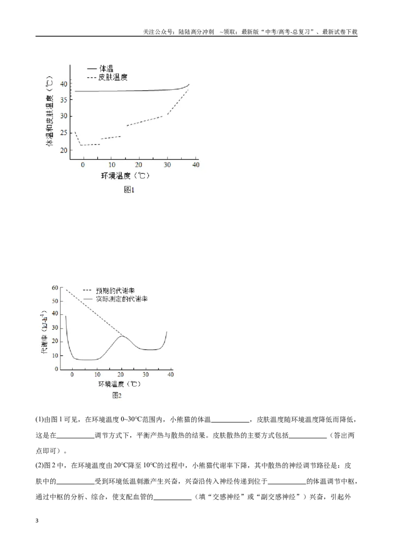 《专题03稳态与调节模块（东北三省通用）（解析版）_06-生物-高考总复习_专项复习_2024年_2024年高考生物考前大题秒杀技巧及专项训练_资料》第3页预览