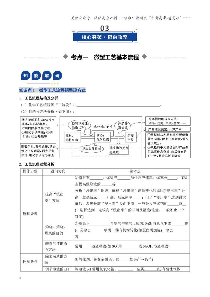 《第05讲工业流程题解题策略（复习讲义）（四川专用）（学生版）_05-化学-高考总复习_一轮复习_2026年-化学高考一轮复习_2026年高考化学一轮课件+讲义+练习（四川专用）-G335》第4页预览