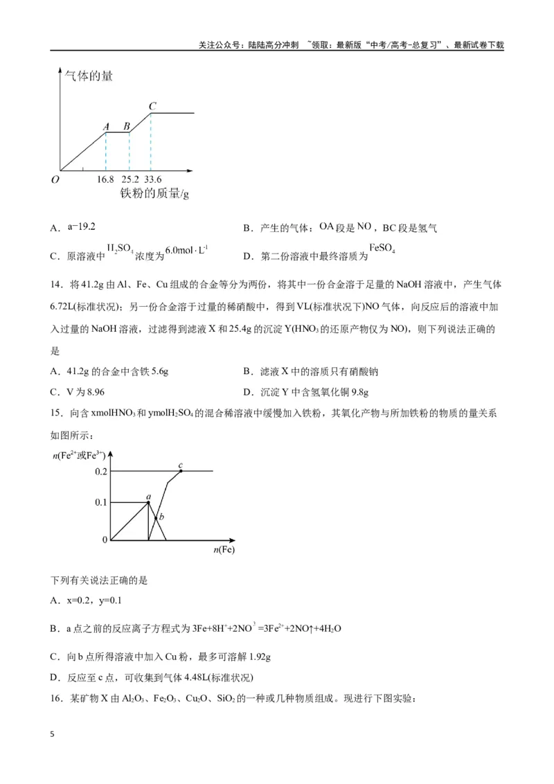 《第08讲金属材料（练）-（原卷版）_05-化学-高考总复习_一轮复习_2024年_2024年高考化学大一轮复习精讲精练+专题讲座_资料》第5页预览