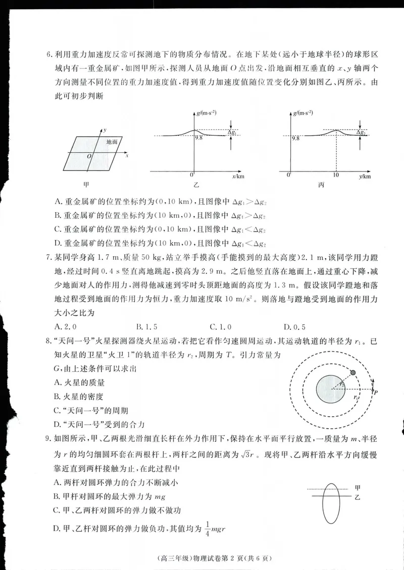 《高三11月联考物理_2024-2027高三(6-6月题库)_2024年11月试卷_1108江西省赣州市十八县(市、区)二十四校2024-2025学年高三上学期期中考试》第2页预览