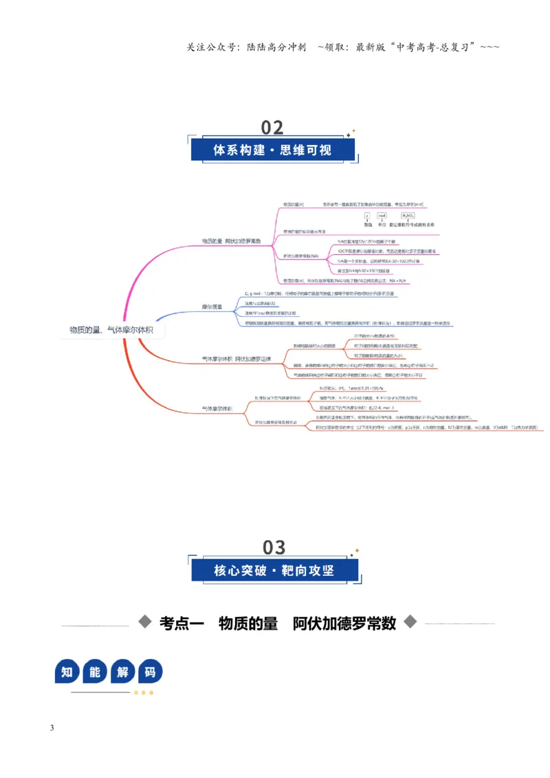 《第01讲物质的量、气体摩尔体积（复习讲义）（湖南专用）（教师版）_05-化学-高考总复习_一轮复习_2026年-化学高考一轮复习_2026年高考化学一轮课件+讲义+练习（湖南专用）-G331》第3页预览
