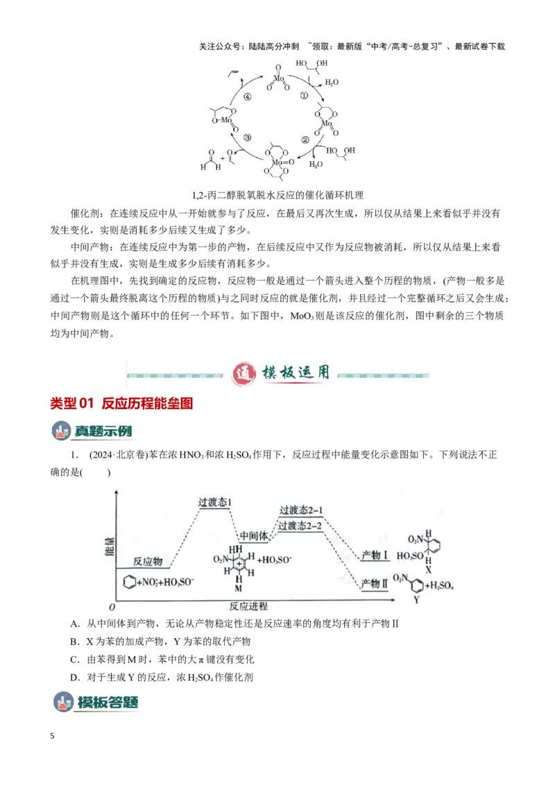 《模板02化学反应机理图像分析(原卷版)_05-化学-高考总复习_专项复习_2025年_2025年高考化学答题技巧与答题模板（全国通用）》第5页预览
