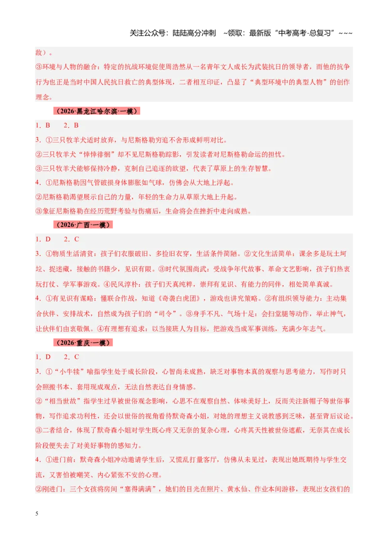 《专题03文学类（小说）文本阅读（全国通用）（答案版）_专项复习_2026年-语文专项复习_2026年高考语文一模试题分类汇编（新高考通用）-G178_2026版》第5页预览