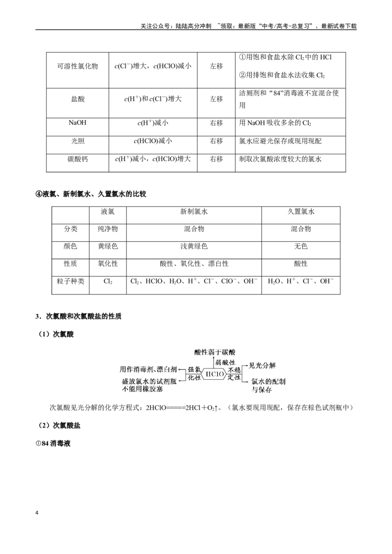 《第21讲氯及其化合物、卤素（解析版）_05-化学-高考总复习_一轮复习_2024年_2024年高考化学一轮·夯基提能复习精讲精练_资料》第4页预览