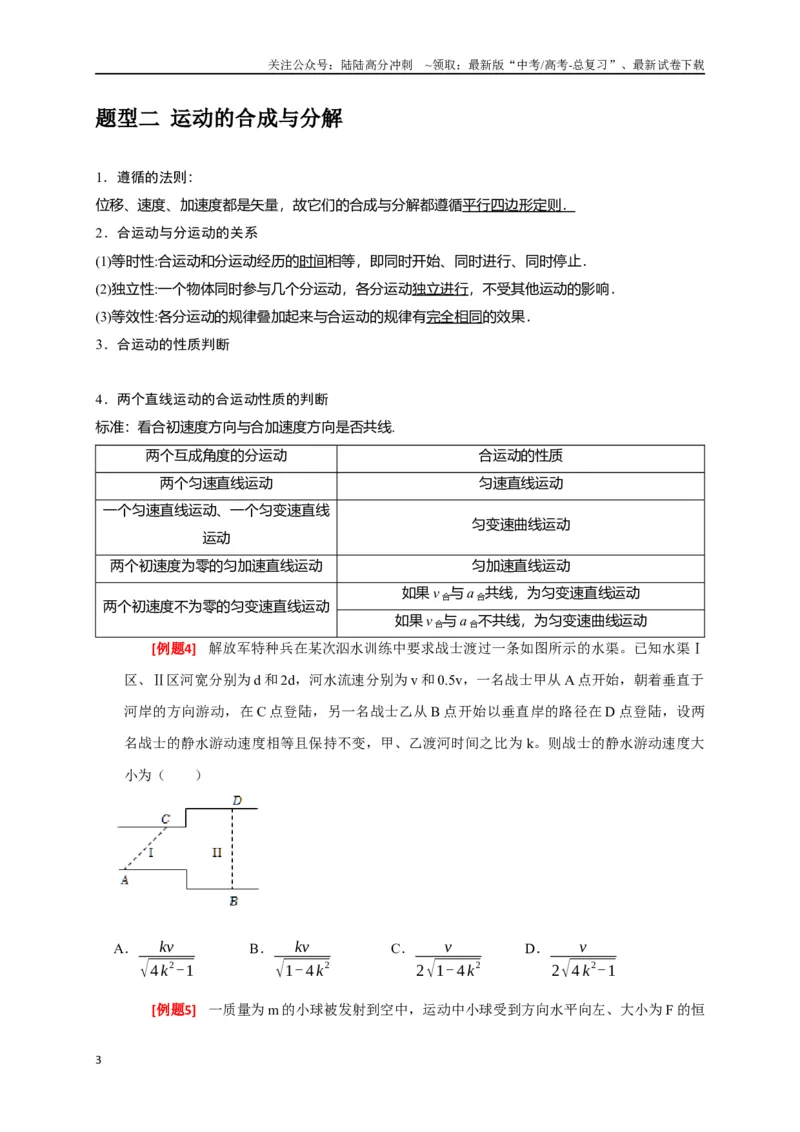 《专题05曲线运动（原卷版）_04-物理-高考总复习_专项复习_2024年_2024高考物理三轮冲刺复习热点知识讲练题型归纳练_资料》第3页预览