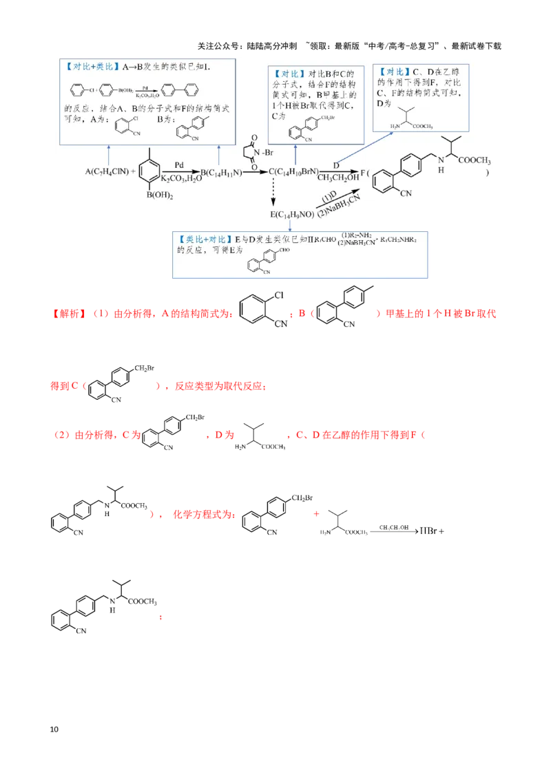 《模板04有机物的综合推断(教师版)_05-化学-高考总复习_专项复习_2025年_2025年高考化学答题技巧与答题模板（全国通用）》第10页预览