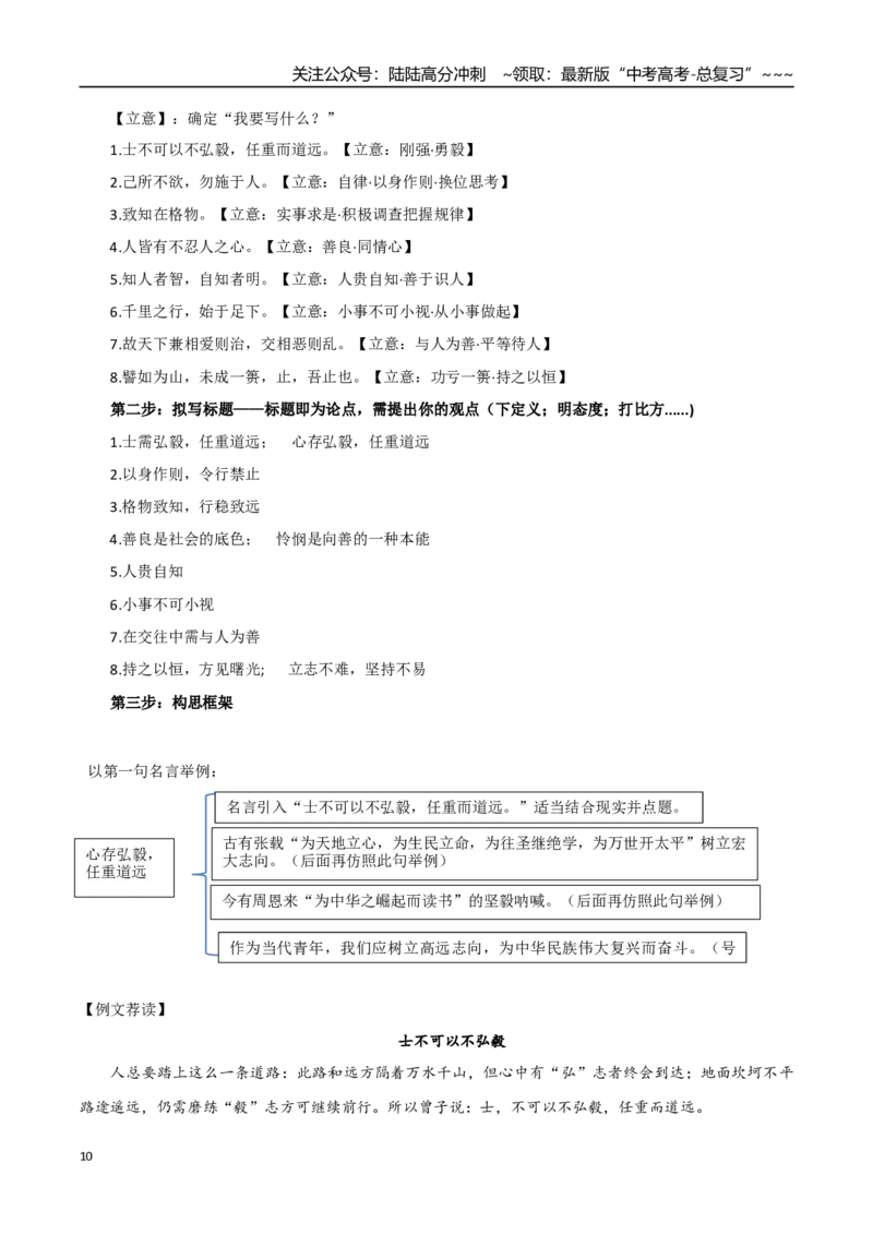 《专题02百家争鸣（运用“文化味”素材+审题与立意）_一轮复习_2026年-语文一轮复习_2026年高考语文一轮复习之教材主题作文训练-G438_资料》第10页预览