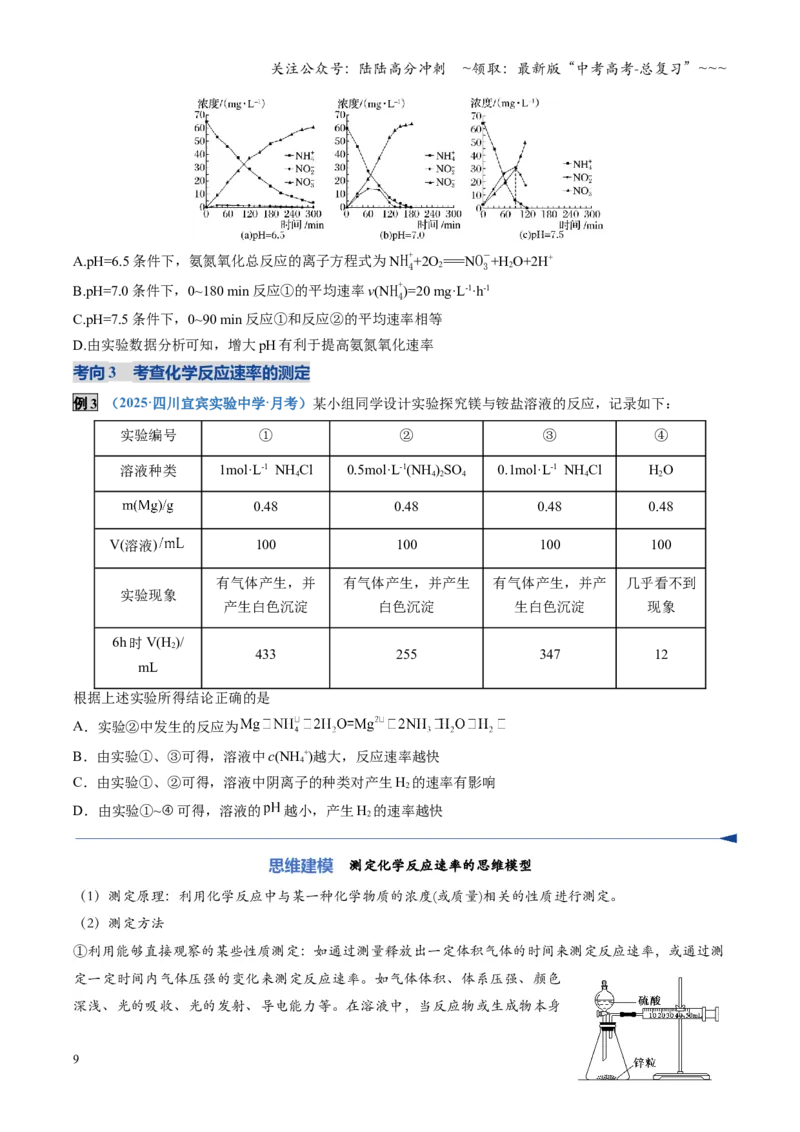 《第01讲化学反应速率及其影响因素（复习讲义）（四川专用）（学生版）_05-化学-高考总复习_一轮复习_2026年-化学高考一轮复习_2026年高考化学一轮课件+讲义+练习（四川专用）-G335》第9页预览
