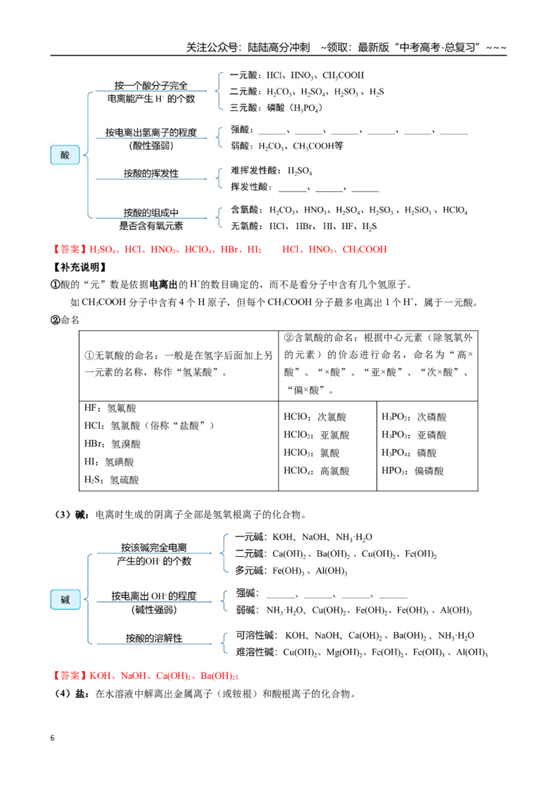 《第01讲物质的组成与分类、分散系（讲义、教师版）-（新教材新高考）_05-化学-高考总复习_一轮复习_2026年-化学高考一轮复习_2026年高考化学精讲精练复习讲义（新教材新高考）-G353_资料》第6页预览