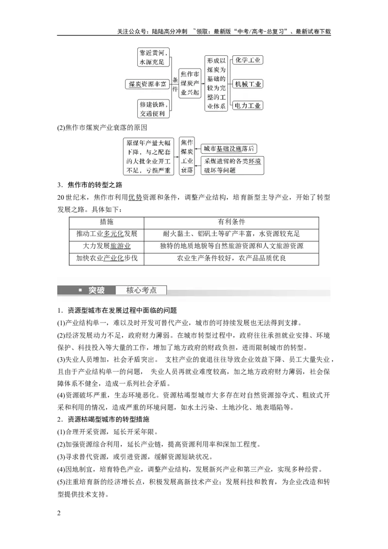 《2024年高考地理一轮复习（新人教版）第3部分　第2章　课时62　资源枯竭型城市的转型发展_07-地理-高考总复习_一轮复习_2024年_2024高考地理大一轮复习课件讲义新人教版知识总结_教师版》第2页预览