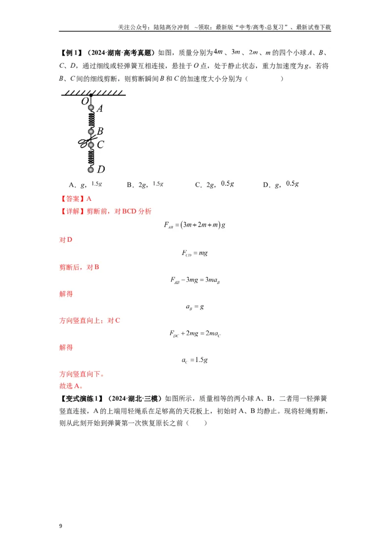 《专题05牛顿运动定律的基本应用（教师版）_04-物理-高考总复习_专项复习_2025年_2025年高考物理热点题型归类》第9页预览