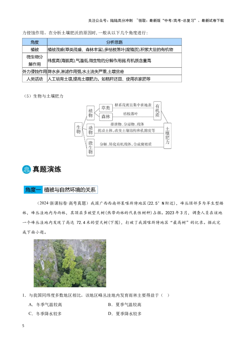 《专题06地理环境的整体性和差异性（教师版）_07-地理-高考总复习_专项复习_2025年_2025年高考地理重难点讲义专练（黑吉辽专用）》第5页预览