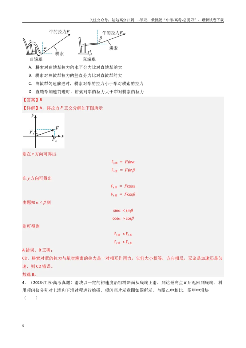 《专题02相互作用—力-（解析版）_04-物理-高考总复习_专项复习_2025年_十年（2015-2024）高考物理真题分类汇编（全国通用）》第5页预览