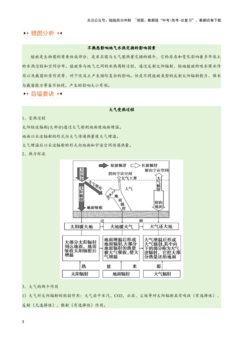 《专题03大气运动易错突破（原卷版）_07-地理-高考总复习_专项复习_2024年_2024年高考地理考试易错题（新高考专用）》第3页预览