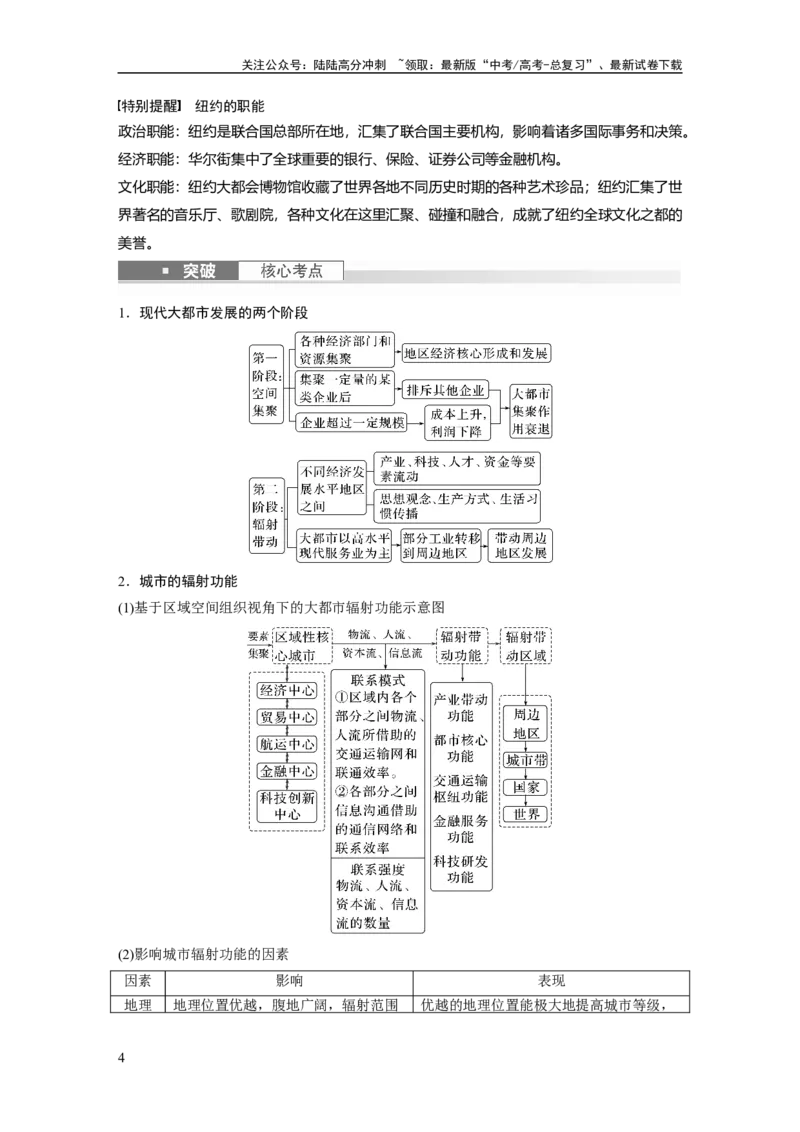 《2024年高考地理一轮复习（新人教版）第3部分　第3章　课时63　城市的辐射功能_07-地理-高考总复习_一轮复习_2024年_2024高考地理大一轮复习课件讲义新人教版知识总结_教师版》第4页预览
