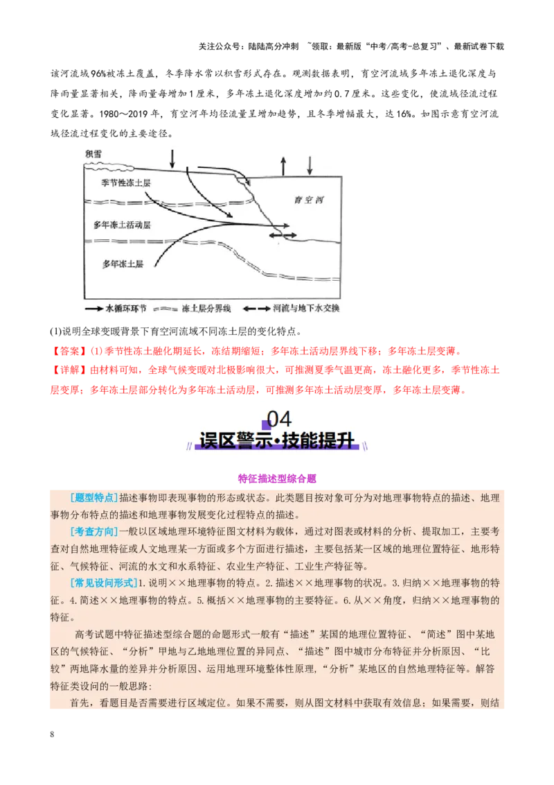 《专题02非选择题攻略（讲义）（教师版）_07-地理-高考总复习_二轮复习_2025年_2025年高考地理二轮复习课件+讲义+练习（新高考通用）_专题02非选择题攻略》第8页预览