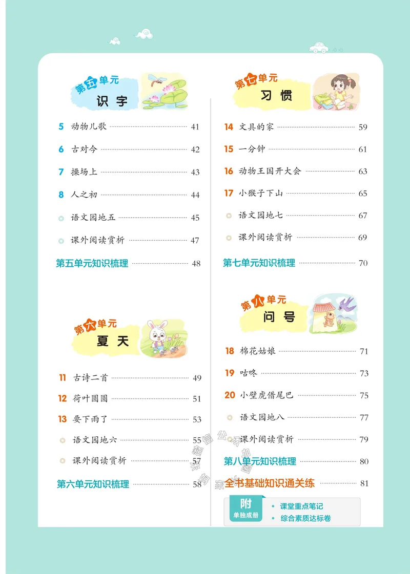 《031.24春语文典中点一年级下册（有答案）_小学1-6年级全科全套_1-6年级全科下册_一年级_其他补充资料_语文资料》第4页预览