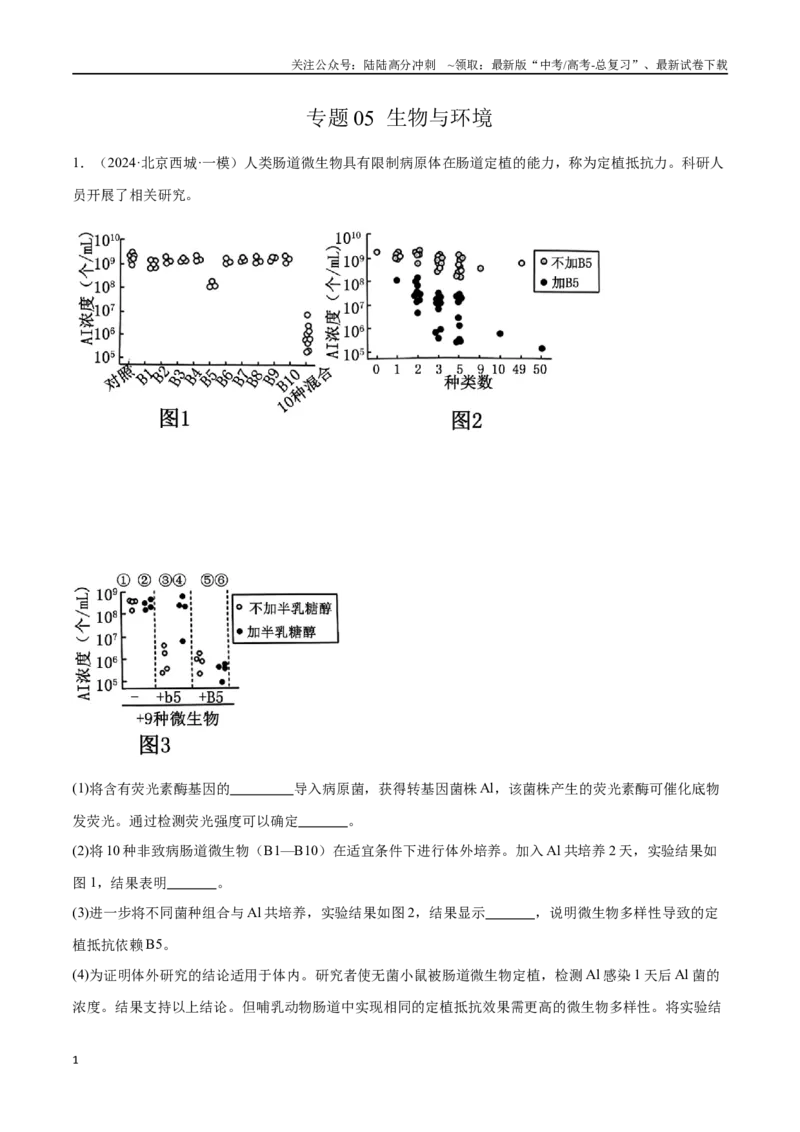 《专题05生物与环境（原卷版)_06-生物-高考总复习_专项复习_2024年_2024年高考生物重难压轴题型考前终极押题_资料》第1页预览