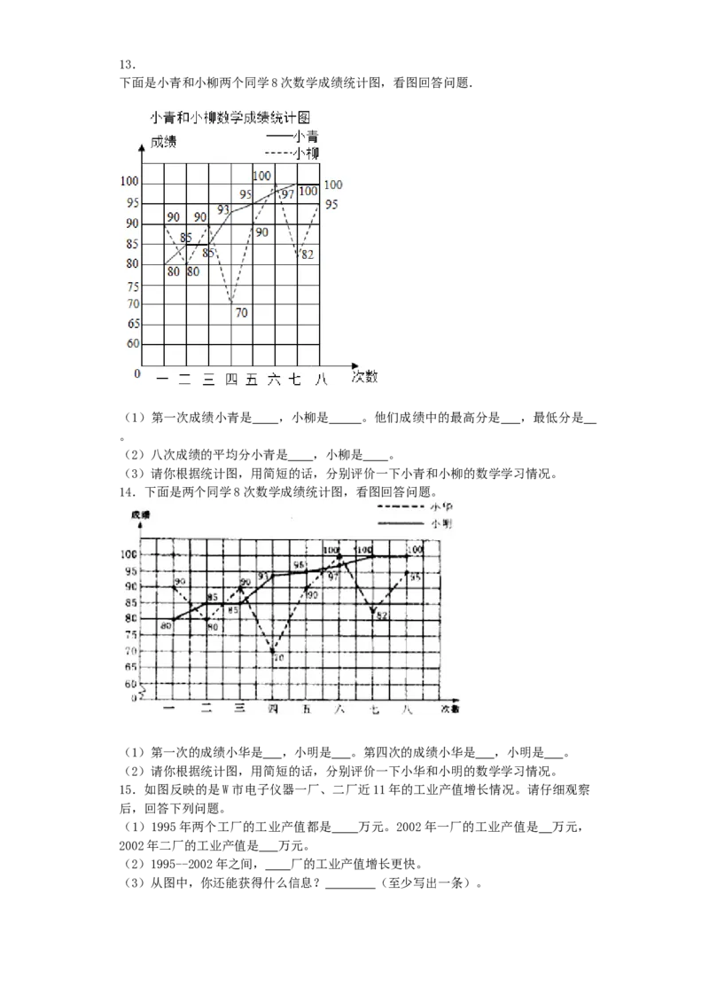 《一课一练-折线统计图秋_小学1-6年级全科全套_1-6年级全科下册_五年级_五年级下数学_数学五下人教版》第6页预览