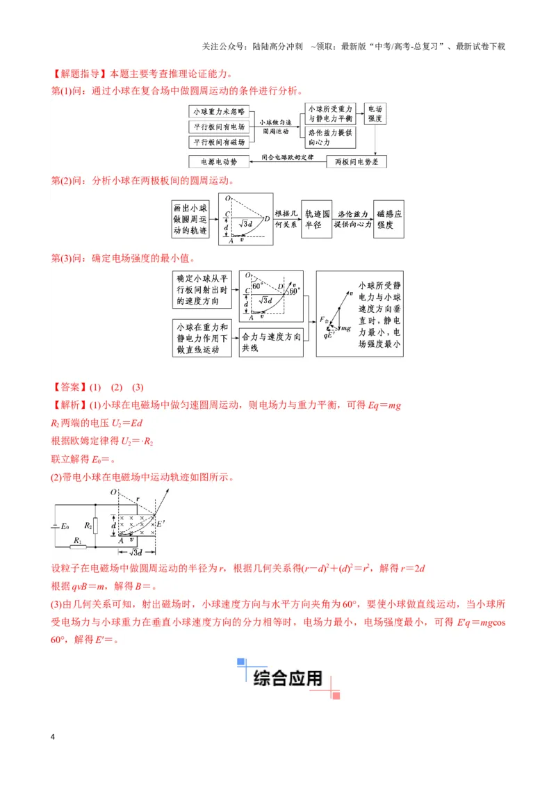 《专题05带电粒子在叠加场中运动模型（教师版）_04-物理-高考总复习_专项复习_2025年_2025年高中高考物理模型与方法_资料_3高中（全册）_选择性必修第二册》第4页预览